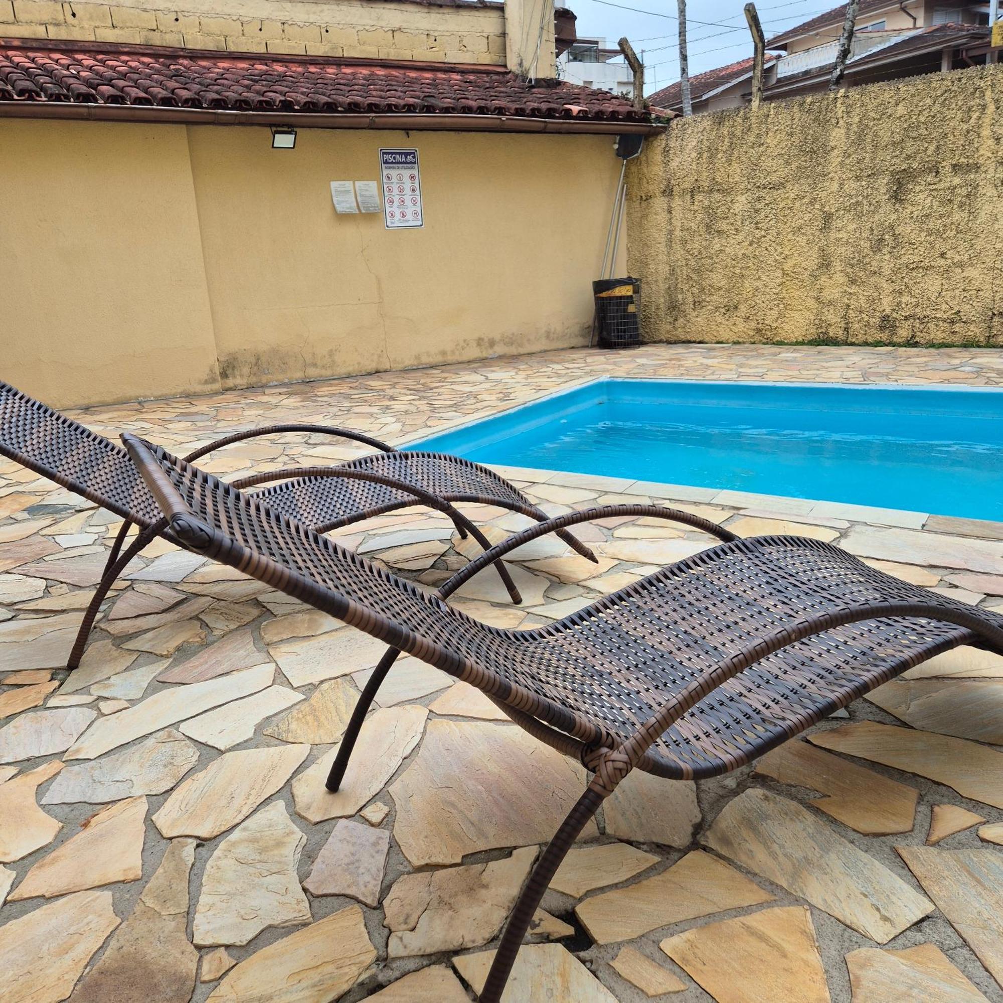 Casa 7 Em Ubatuba No Centro Condominio Com Piscina E Churrasqueira Esterno foto